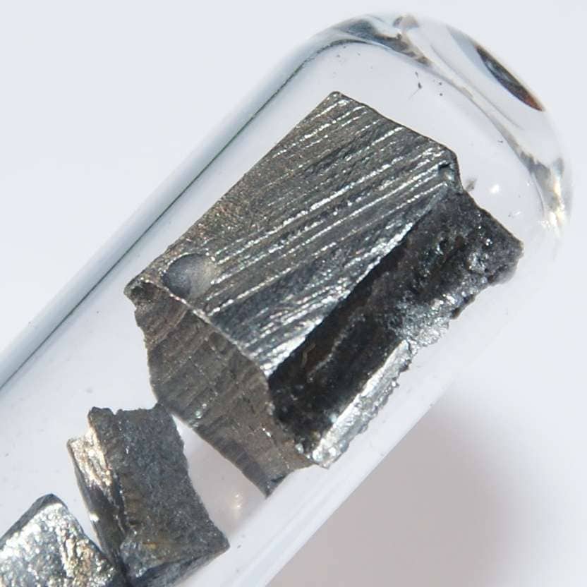 Neodymium (60) in a test tube
