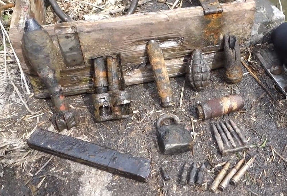 Magnetic fishing: finds from World War II