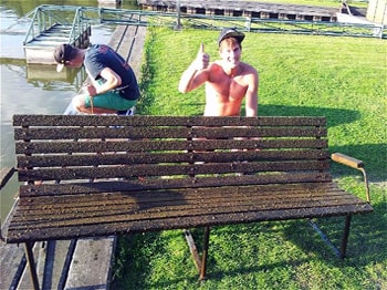 bench found by a magnet