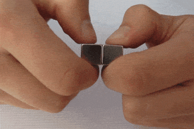 Separation of magnets pushed to the side