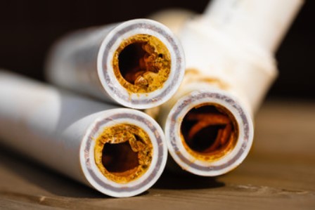 Pipe with limescale