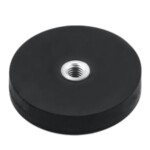 Rubber coated neodymium magnet with internal thread