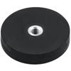 Pot magnets with rubber coating