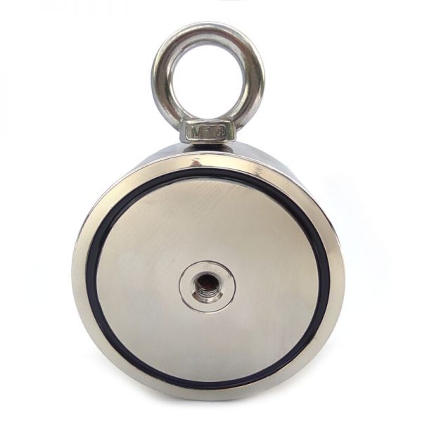 Magnet with eyebolt, double-sided - strength 2x500 kg