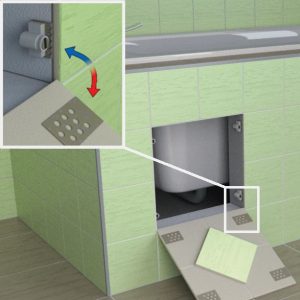 Magnet under small tiles