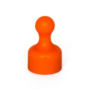 Magnetic push pins, orange (set of 10 pcs)