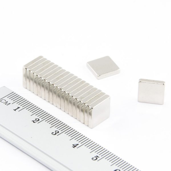 Neodymium magnet, block, 10x10x2 mm - N38