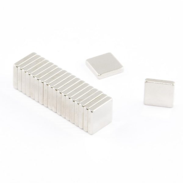 Neodymium magnet, block, 10x10x2 mm - N38