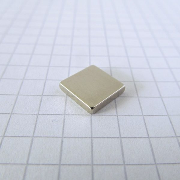 Neodymium magnet, block, 10x10x2 mm - N38
