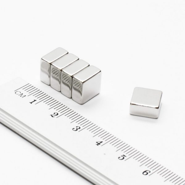 Neodymium magnet, block, 10x10x5 mm - N42