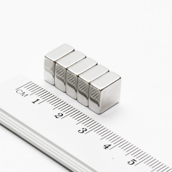 Neodymium magnet, block, 10x10x5 mm - N38