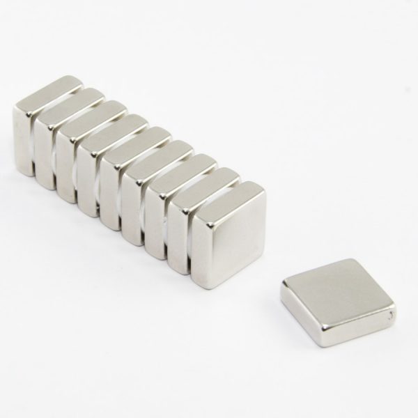 Neodymium magnet, block, 15x15x5 mm - N38