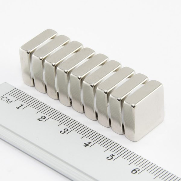 Neodymium magnet, block, 15x15x5 mm - N38