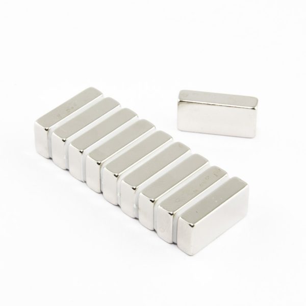 Neodymium magnet, block, 20x10x5 mm - N35