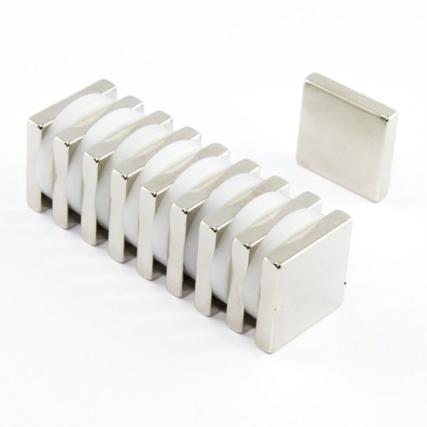 Neodymium magnet, block, 25x25x5 mm - N38