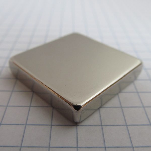 Neodymium magnet, block, 25x25x5 mm - N38