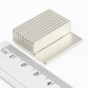 Neodymium magnet, block, 30x10x1.5 mm - N38