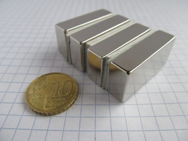 Neodymium magnet, block, 30x15x8 mm - N38