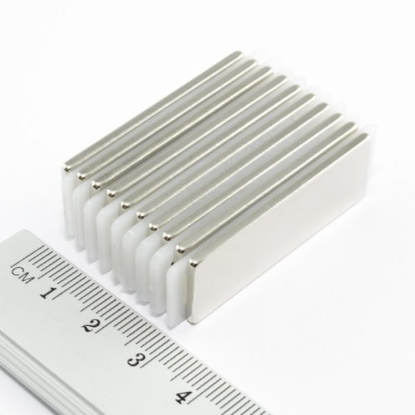 Neodymium magnet, block, 40x15x2 mm - N38