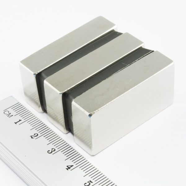 Neodymium magnet, block, 40x20x10 mm - N40