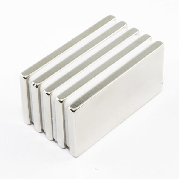 Neodymium magnet, block, 40x20x3 mm - N38