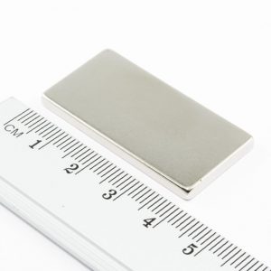 Neodymium magnet, block, 40x20x3 mm - N38
