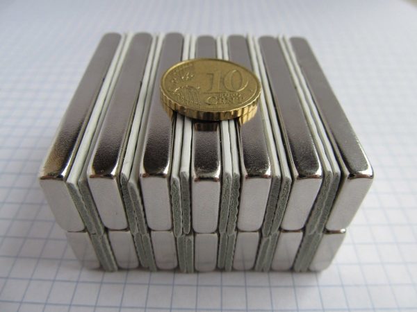 Neodymium magnet, block, 50x15x5 mm - N38