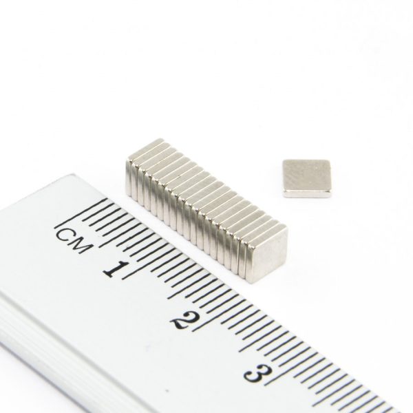 Neodymium magnet, block, 5x5x1 mm - N38