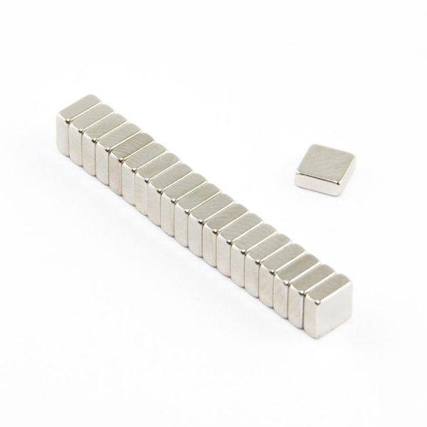 Neodymium magnet, block, 5x5x2 mm - N38