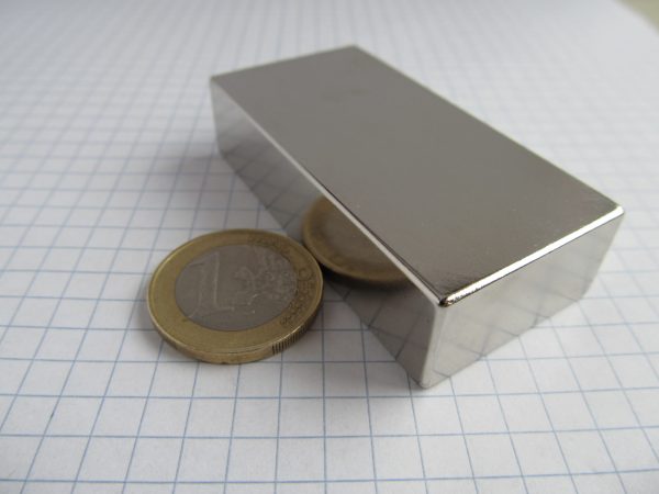 Neodymium magnet, block, 60x30x15 mm - N38