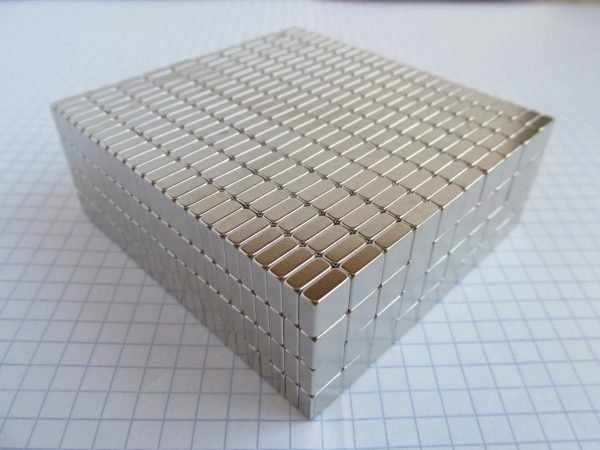 Neodymium magnet, block, 7x7x3 mm - N38