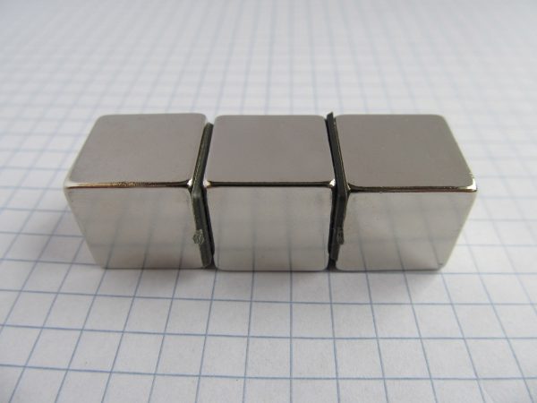 Neodymium magnet, cube, 15x15x15 mm - N38