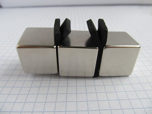 Neodymium magnet, cube, 20x20x20 mm - N38