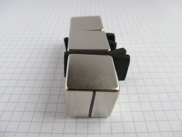 Neodymium magnet, cube, 20x20x20 mm - N38