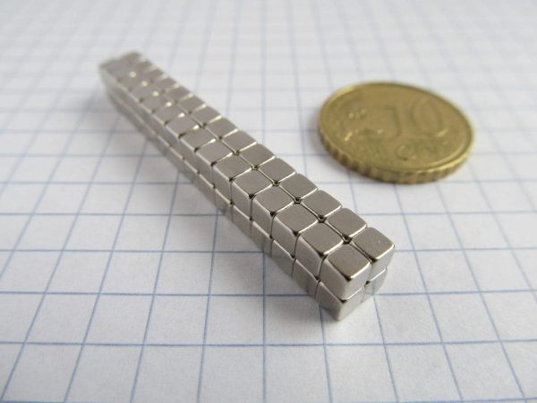 Neodymium magnet, cube, 3x3x3 mm - N52