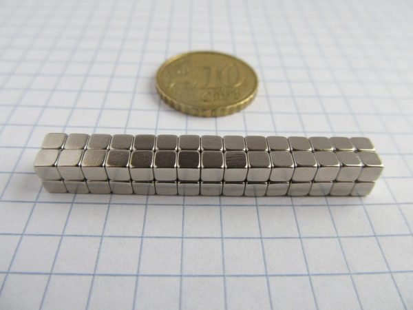 Neodymium magnet, cube, 3x3x3 mm - N52