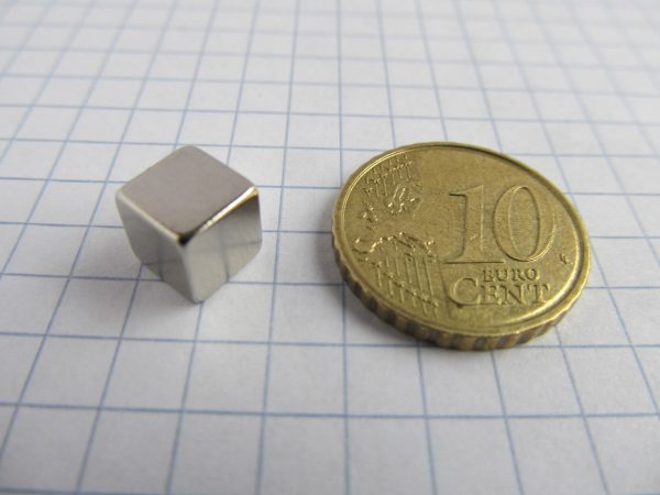 Neodymium magnet, cube, 7x7x7 mm - N52