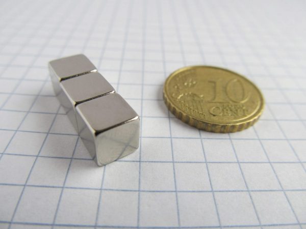 Neodymium magnet, cube, 7x7x7 mm - N52
