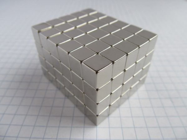 Neodymium magnet, cube, 7x7x7 mm - N52