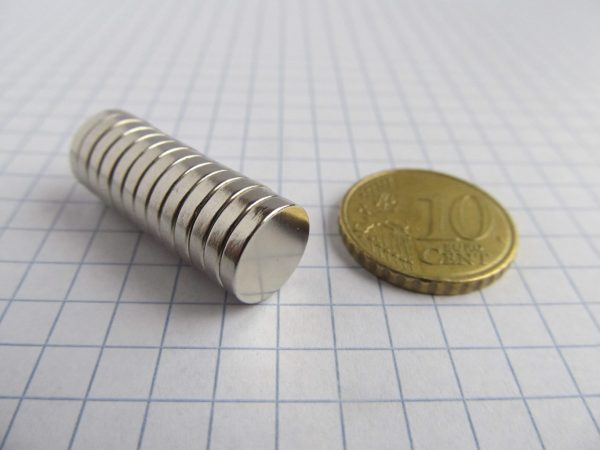 Neodymium magnet, disc, 10x2 mm - N38