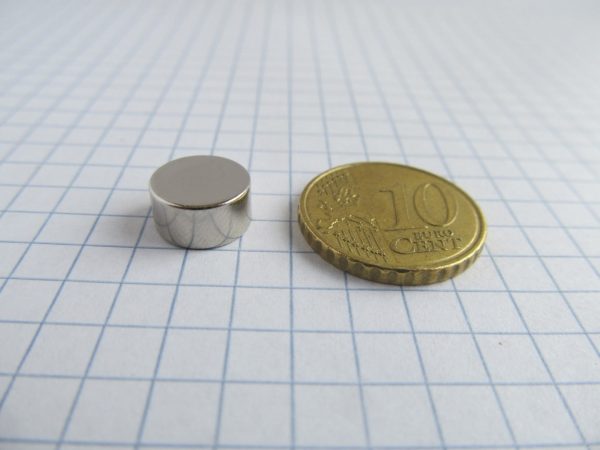 Neodymium magnet, disc, 10x5 mm - N42