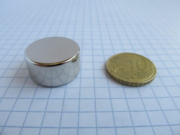 Neodymium magnet, disc, 20x10 mm - N38