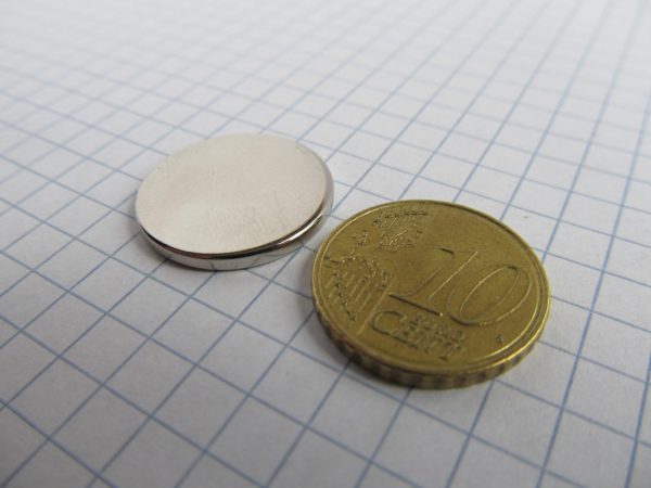 Neodymium magnet, disc, 20x2 mm - N38