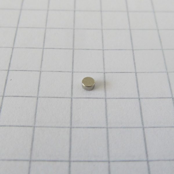 Neodymium magnet, disc, 2x1 mm - N45