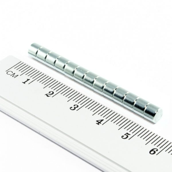 Neodymium magnet, disc, 5x5 mm Zn - N45