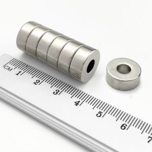 Neodymium magnet, ring, 15-6×6 mm - N38