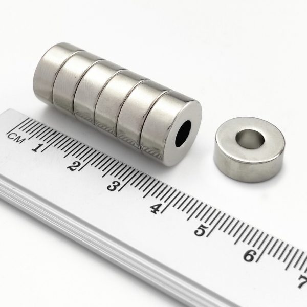 Neodymium magnet, ring, 15-6×6 mm - N38