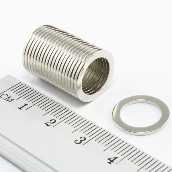 Neodymium magnet, ring, 14-10x1 mm - N38