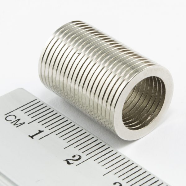 Neodymium magnet, ring, 14-10x1 mm - N38