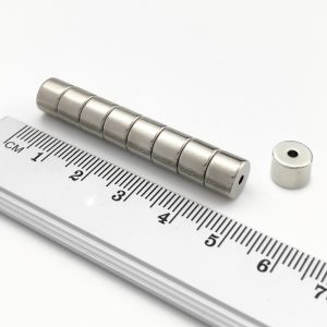 Neodymium magnet, ring, 8-2×6 mm - N50